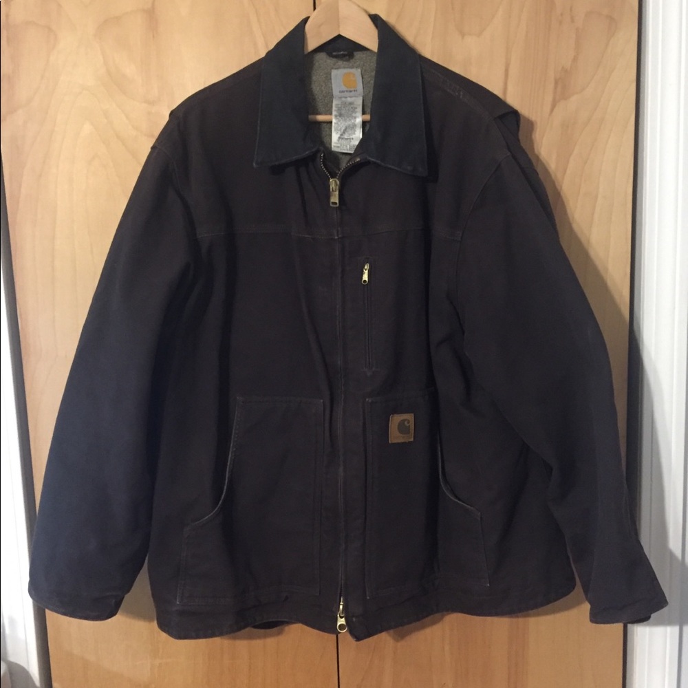 Carhartt sandstone ridge coat, size XL dark brown